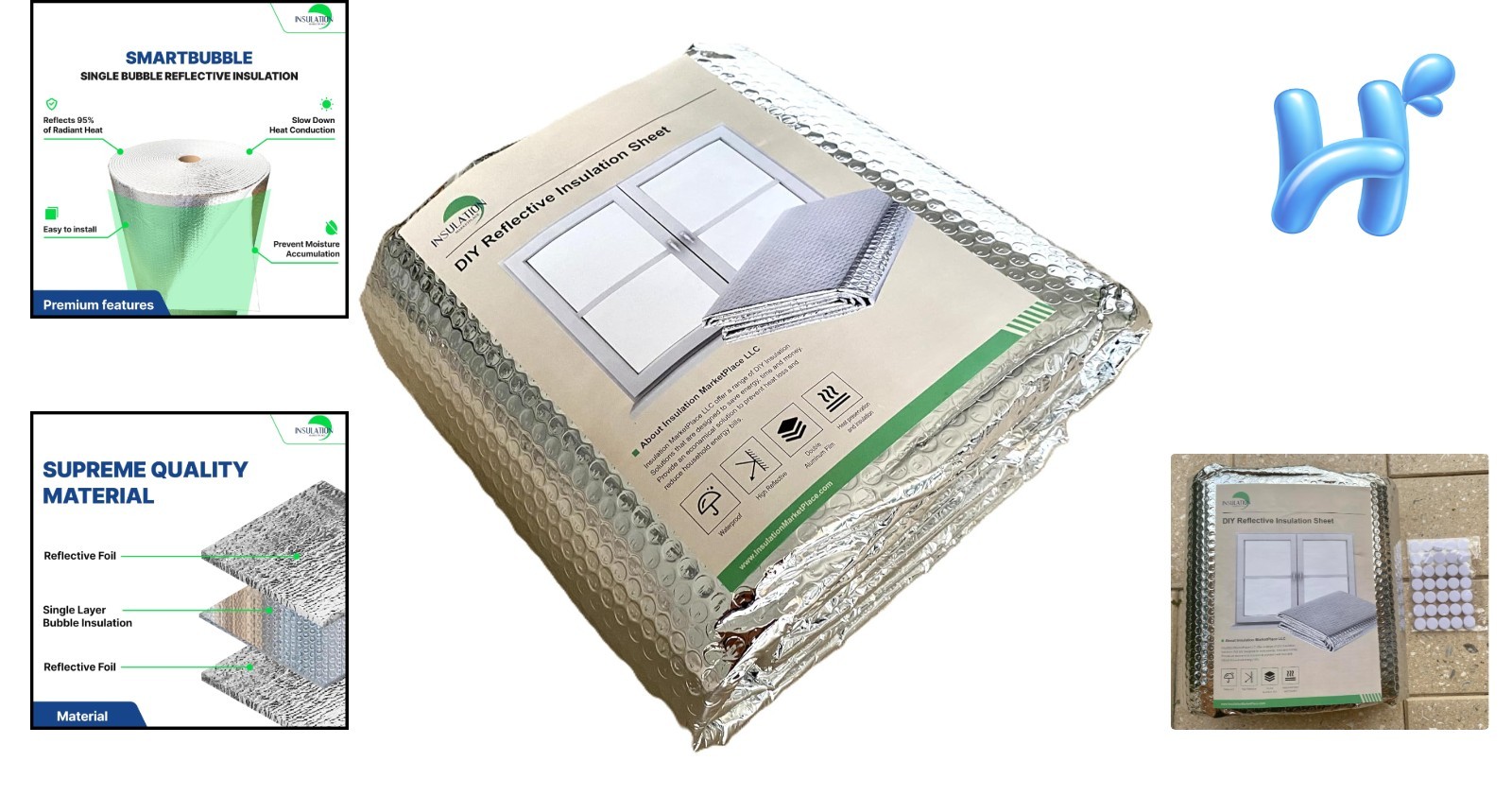 DIY Reflective Thermal Shield 24″ x 10ft – Versatile Insulation Sheet for Home