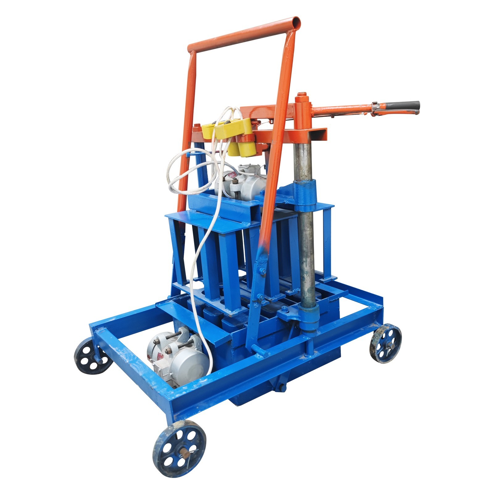 220V Hand-Pushed Hollow Concrete Block Making Machine 15.7×5.9×7.8″ H6 Type