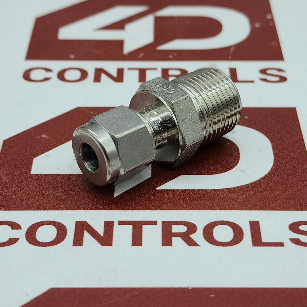 Swagelok SS-6M0-1-6RT Stainless Steel Male Connect, 6 mm x 3/8, Used