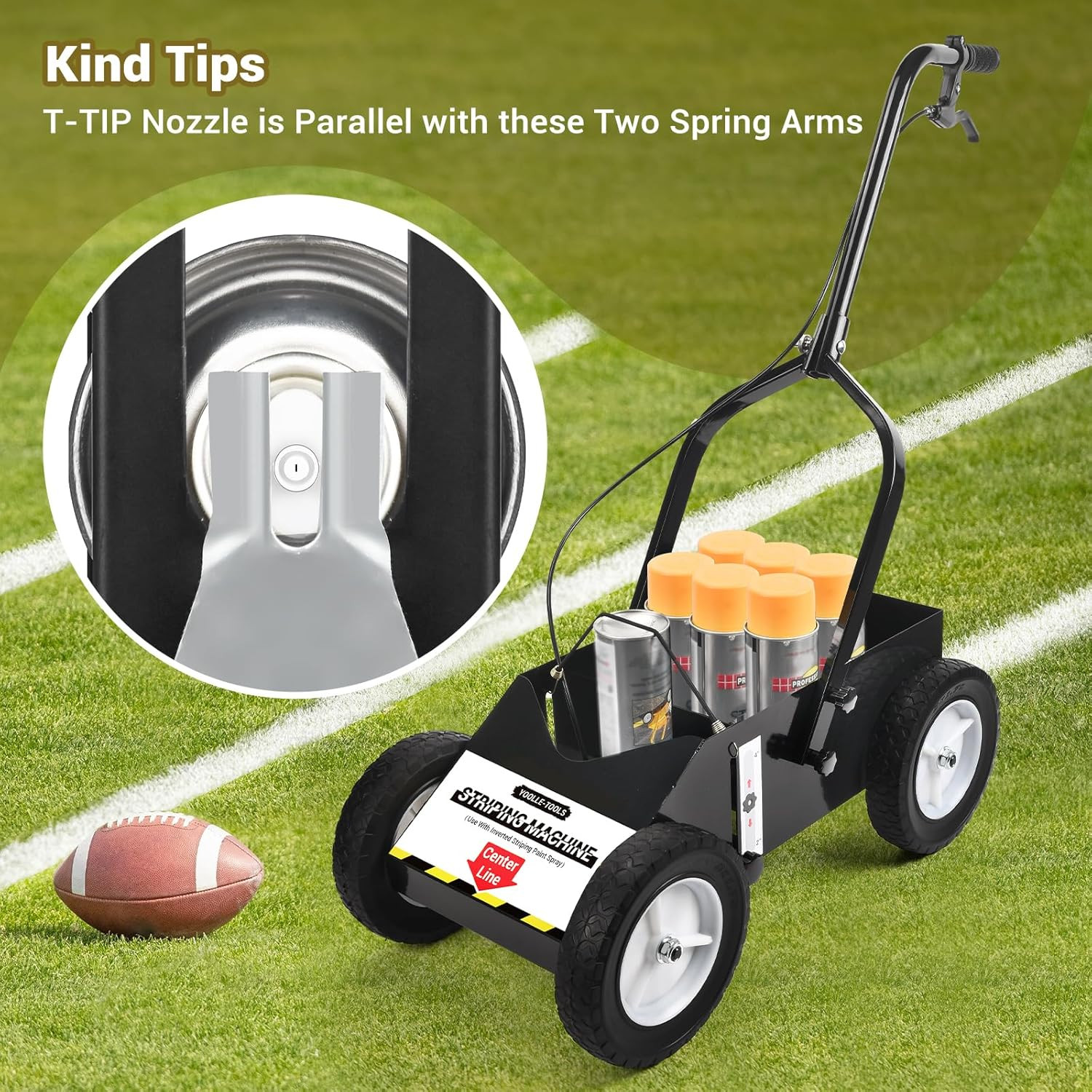 Heavy Duty Striping Line Marking Machine, Parking Lot Striping Machine, Work wit