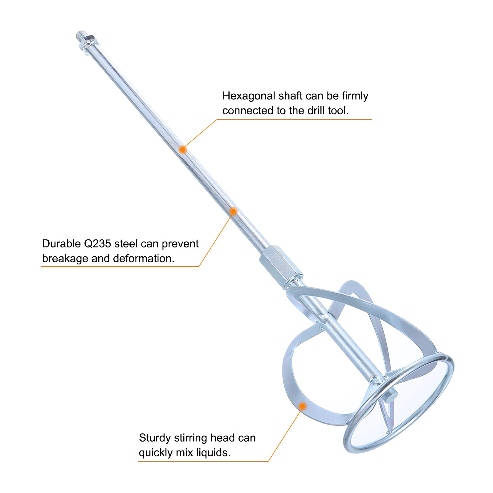 Concrete Mixing Paddle Paint Mixer Drill Attachment Cement Mixer Tool