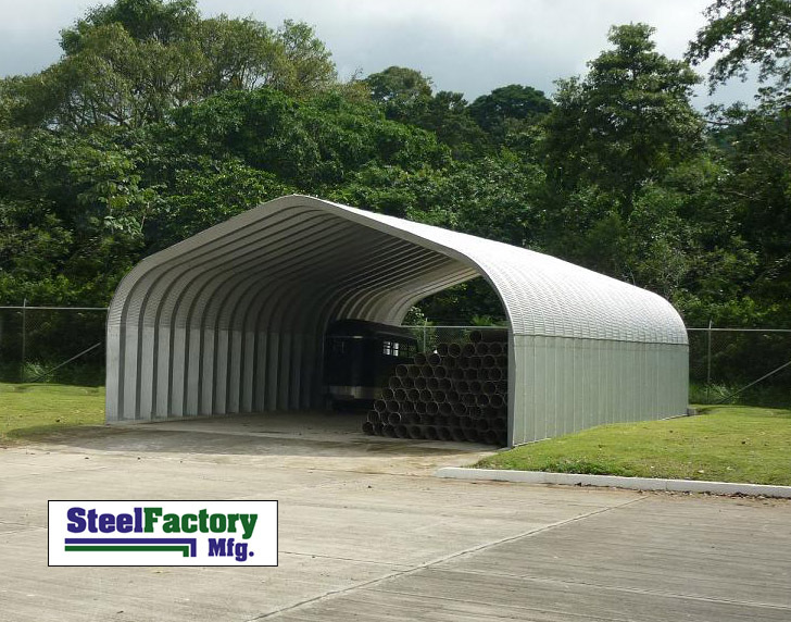 Steel Carport 16x24x12 Pitched Roof ATV Motorcycle Metal Cover DIY