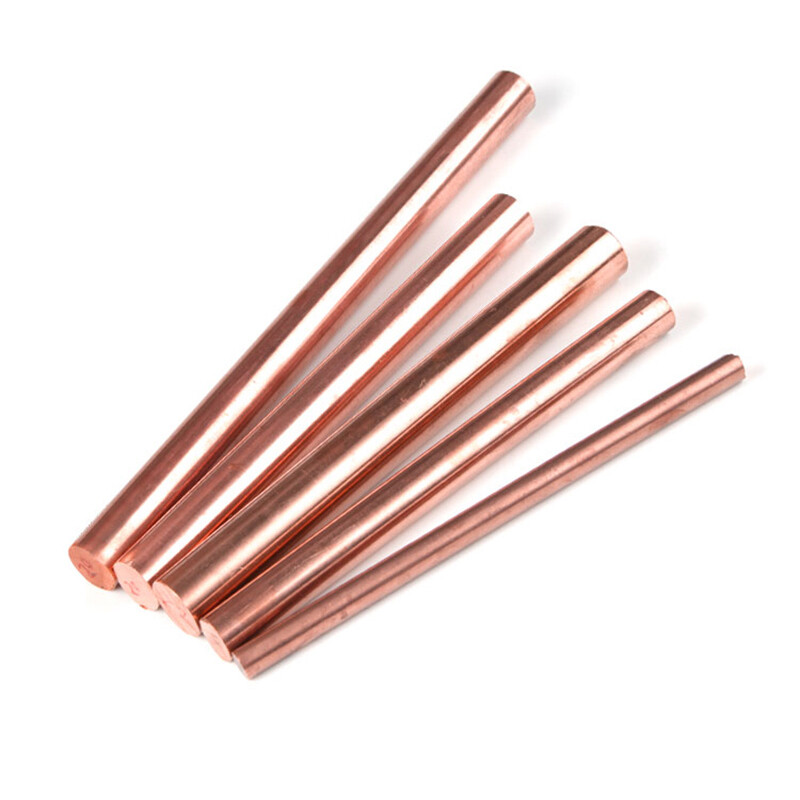 Copper Round Solid Rod Bar Ø 3/4/5/6/7/8/9/10/12/14/15/16/18/20-40mm Diameter