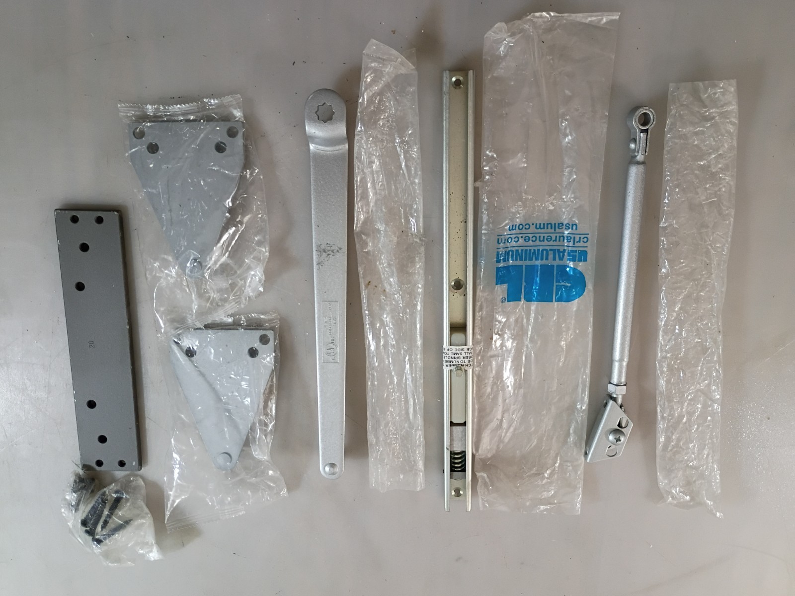 Miscellaneous Overhead Concealed Door Closer Parts Lot Aluminum NOS CRL Jackson