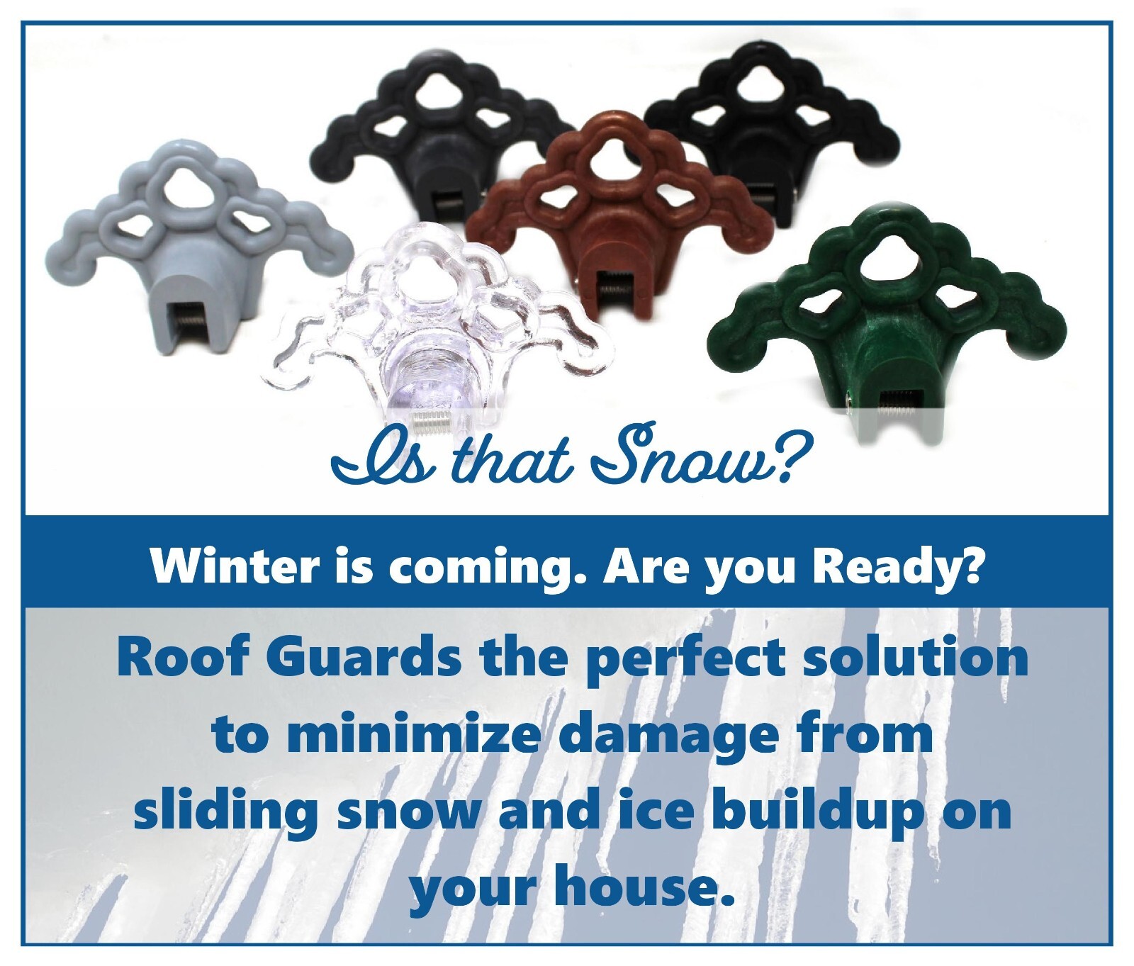 20 PLASTIC BLACK Roof Ice Guard Snow Guard Stops for Standing Seam Metal Roofing