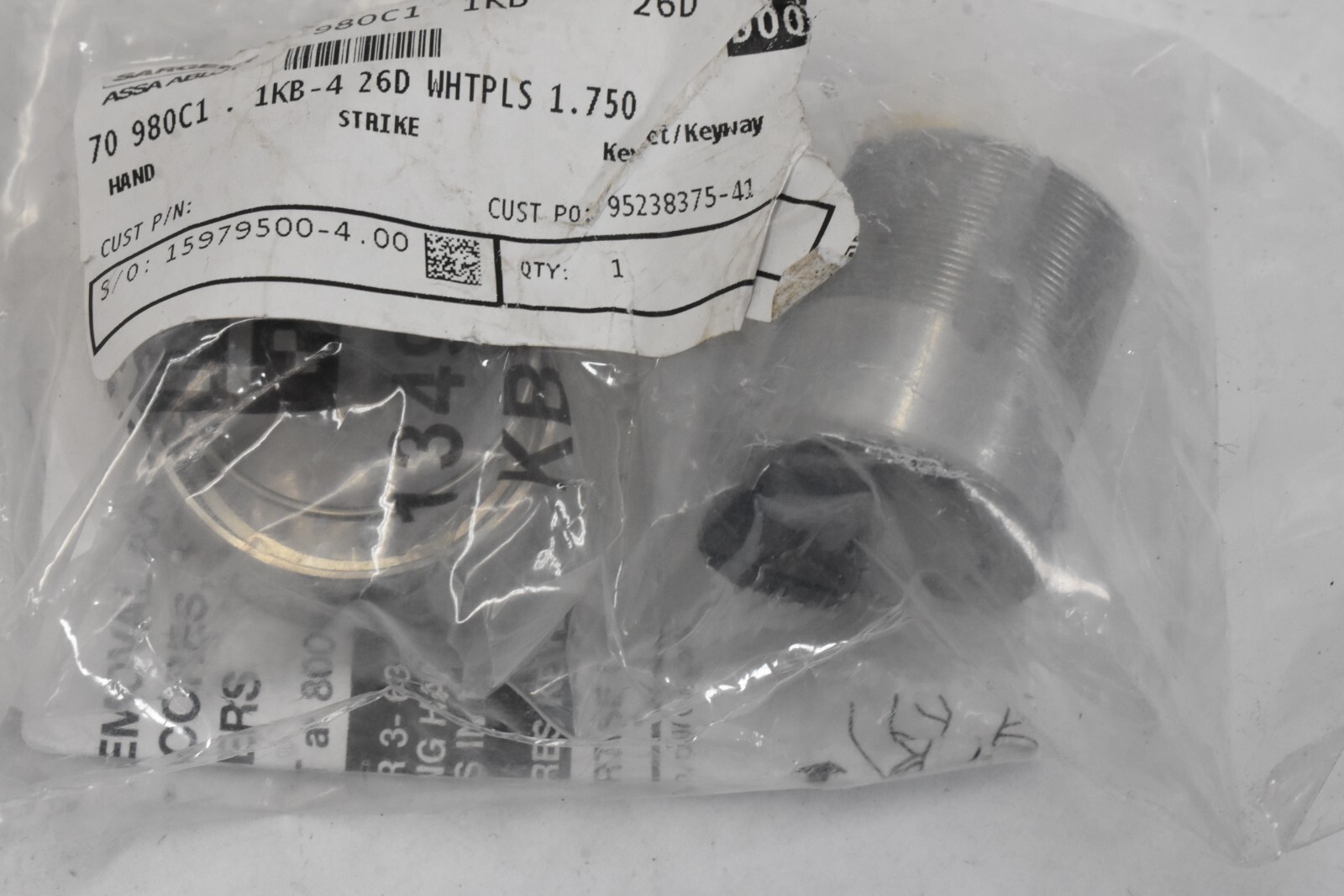 Sargent Assa Abloy 980C1 Mullion Cylinder Kit 26D Brushed Chrome Finish
