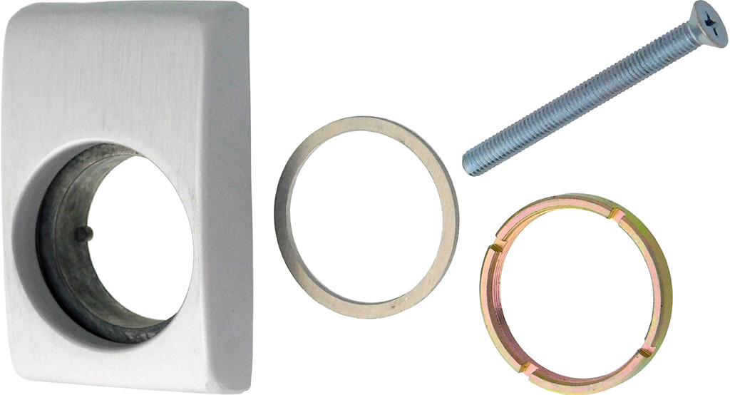 Adams Rite Cylinder Escutcheon Kit Aluminum Clear Anodized