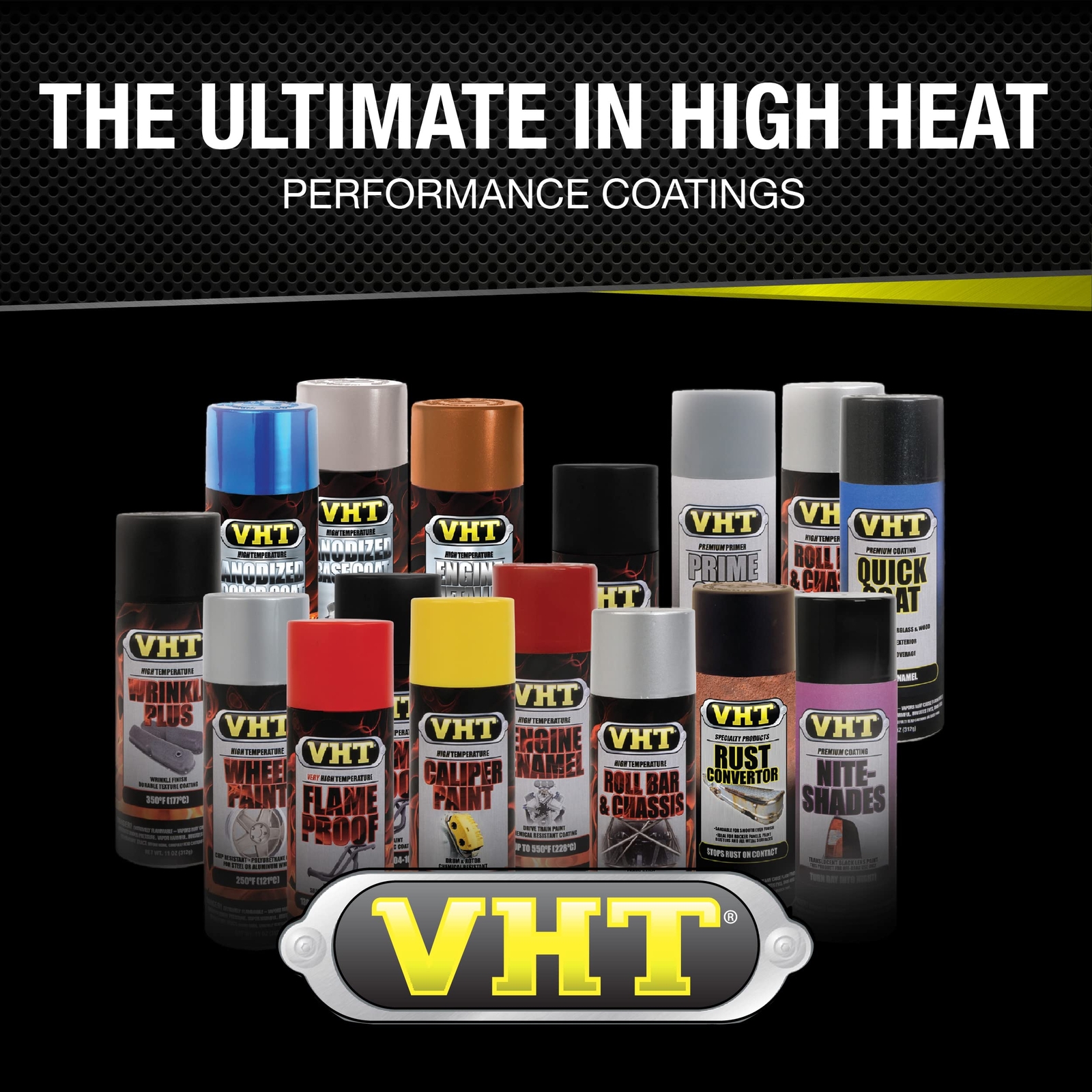VHT High Heat Engine Enamel Gloss Black 11 Ounce Durable Paint 550