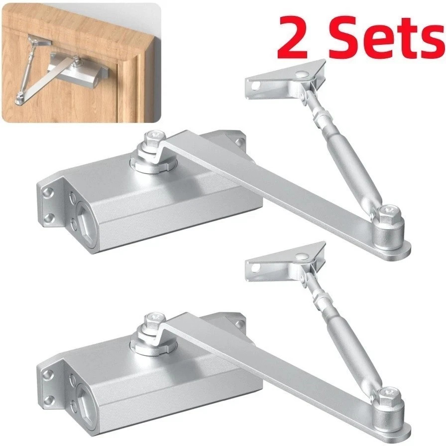 2 PACK Commercial Door Closer Heavy Duty Residential Hydraulic Auto Door-Closer