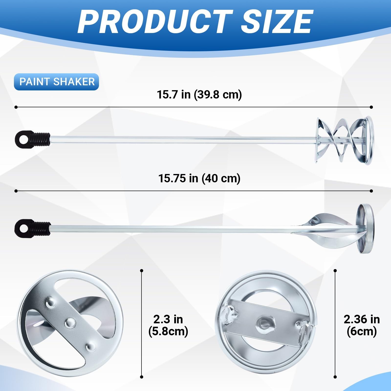 Set of 2 Paint Mixer for Drill Painting Mixer Stirrer Drill Attachment, 15.7 …