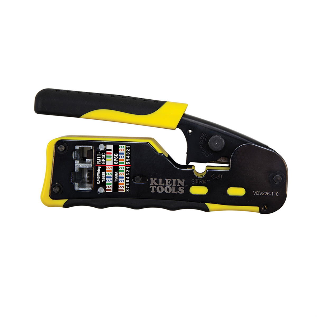 VDV226110Klein Tools Ratcheting Ethernet Cable Crimper / Stripper / Cutter, for