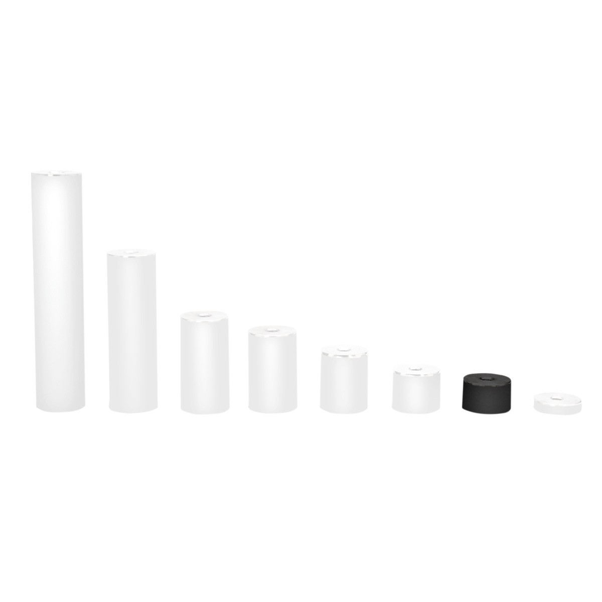 FHC S114X12MB 1-1/4″ x 1/2″ Tall Standoff Base – Textured Matte Black
