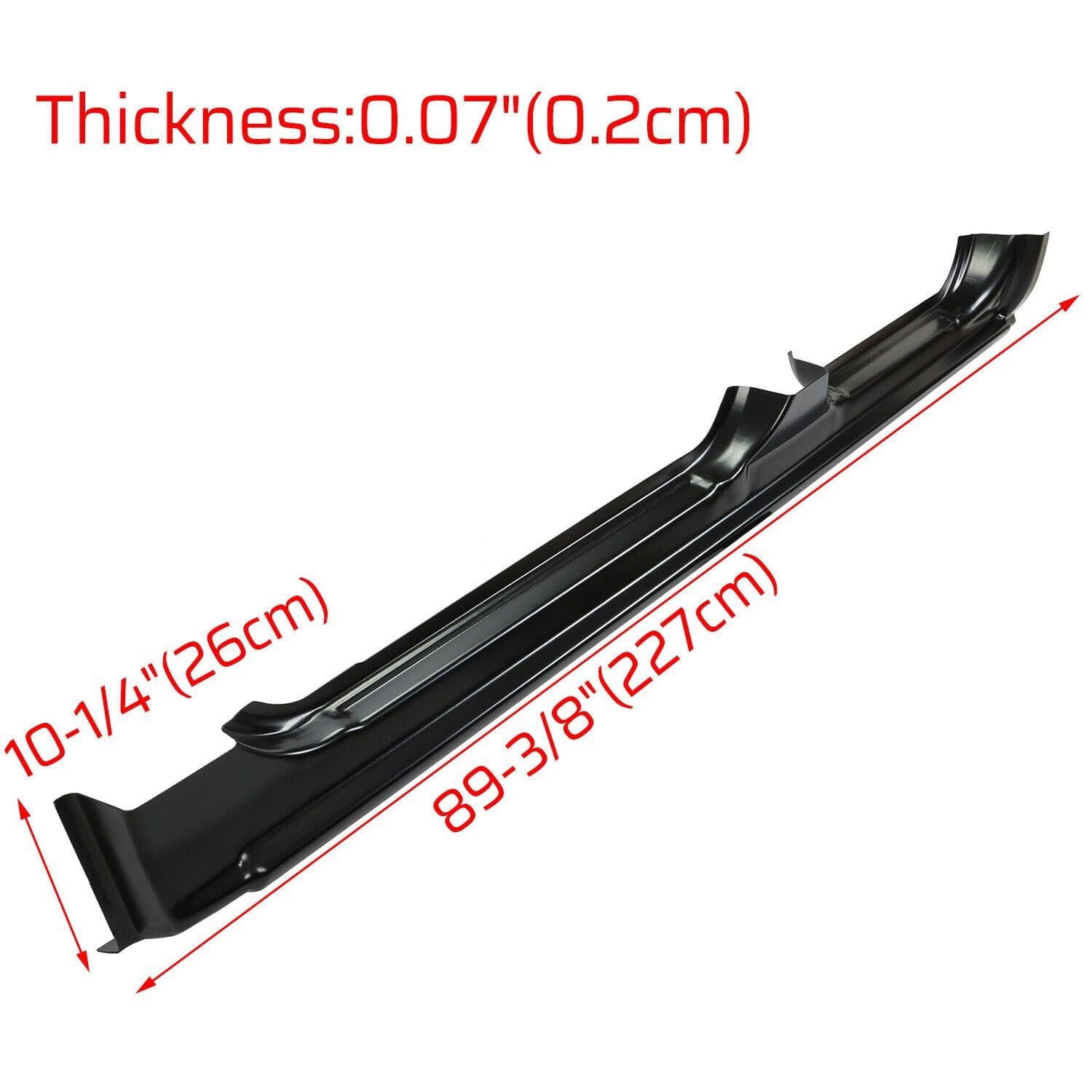 Repair Rocker Panel Patch Left Driver Side Steel Black Silver for GMC Chevy