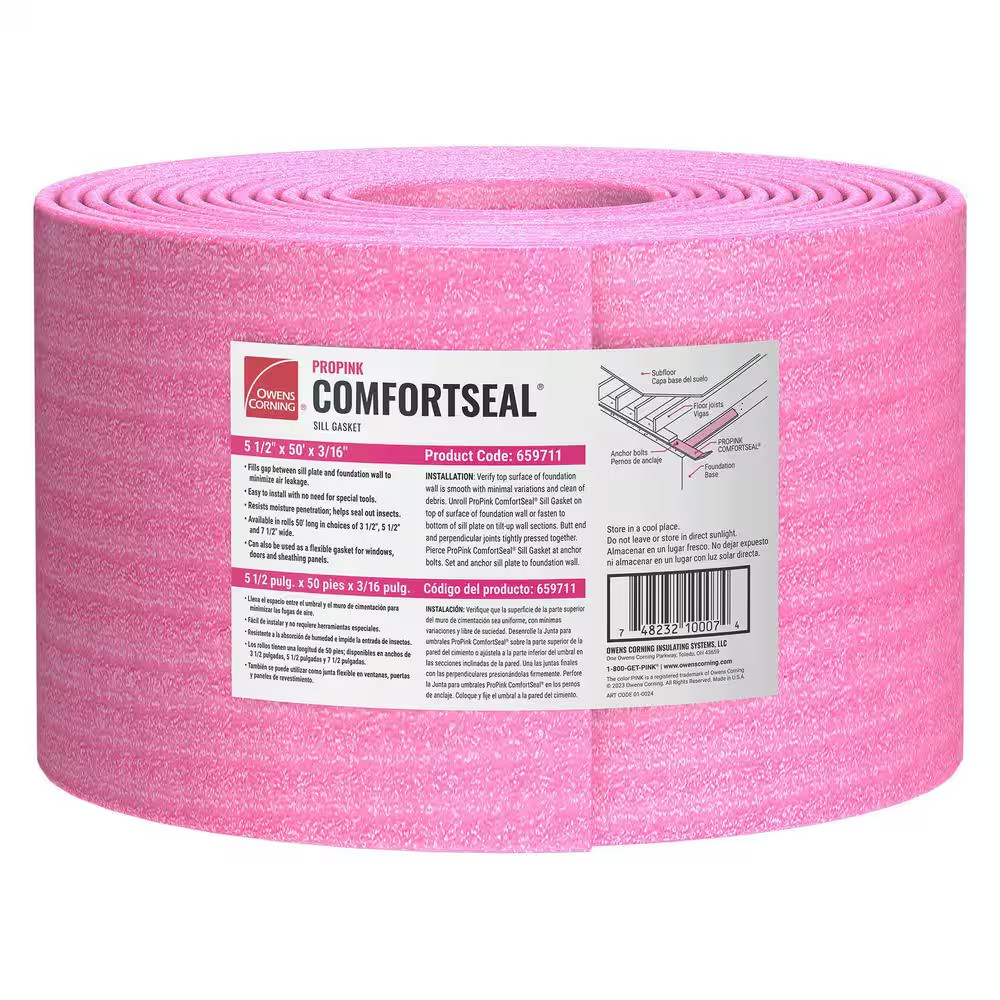 Propink Comfortseal 5-1/2 In. X 1/4 In. X 50 Ft. (8-Roll per Bag)