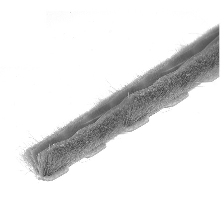 Zipper Pile Weatherstrip .270″ Backing – .250″ Pile Height – 100′ Roll Gray
