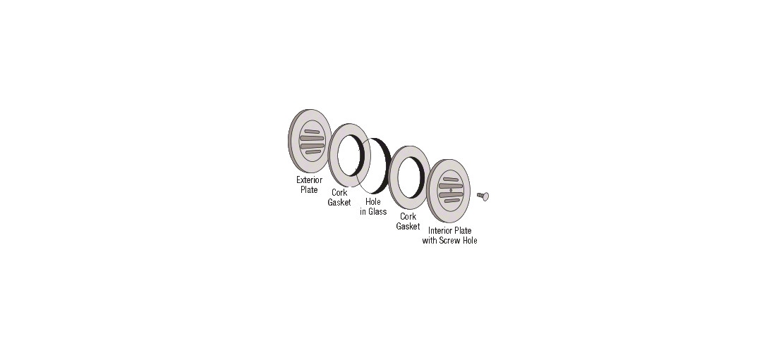 CRL 549 Chrome Plated Brass 5-5/16″ No-Draft Speak-Thru