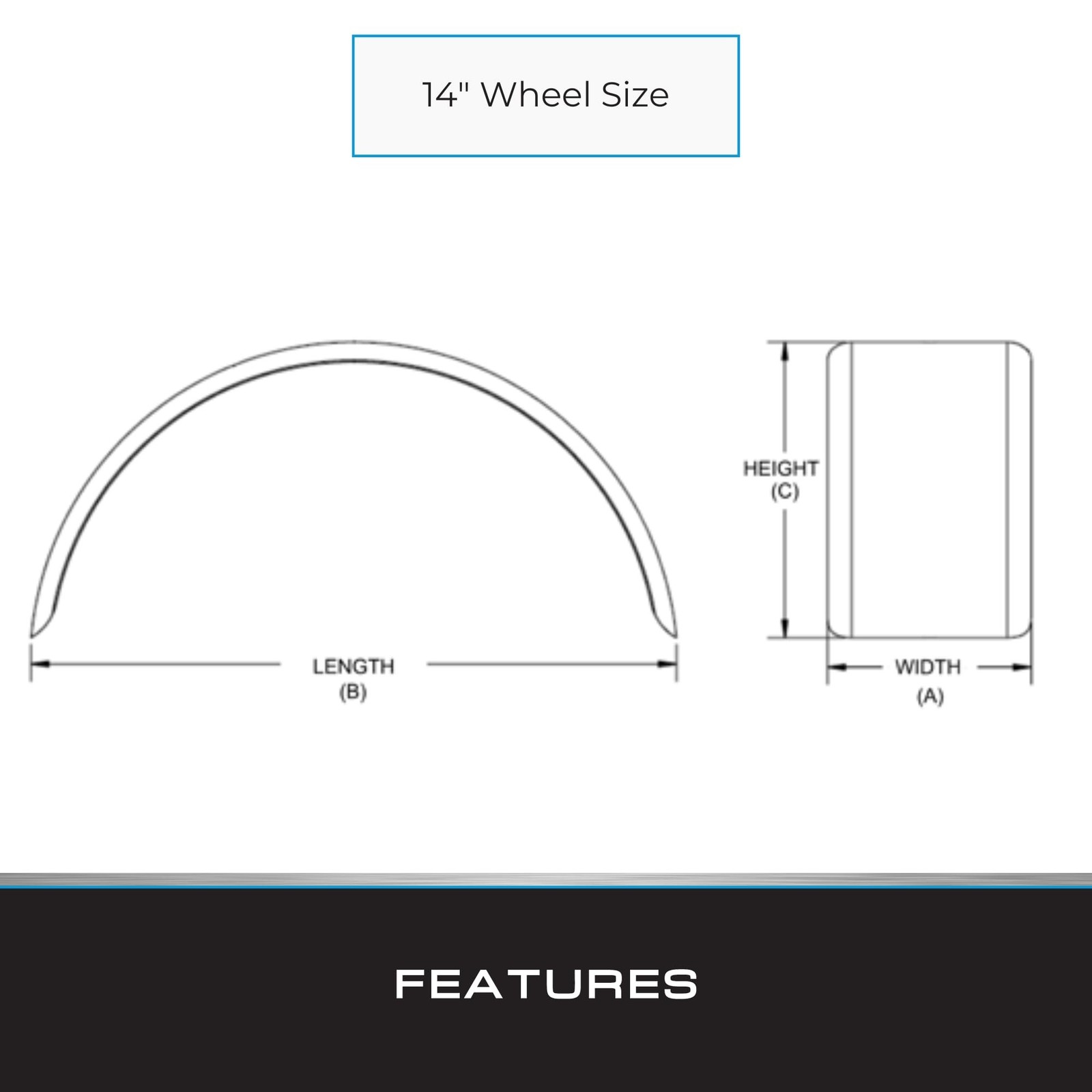 Tie Down Trailer Fender – Single Axle, 16 Gauge Galvanized Steel – F