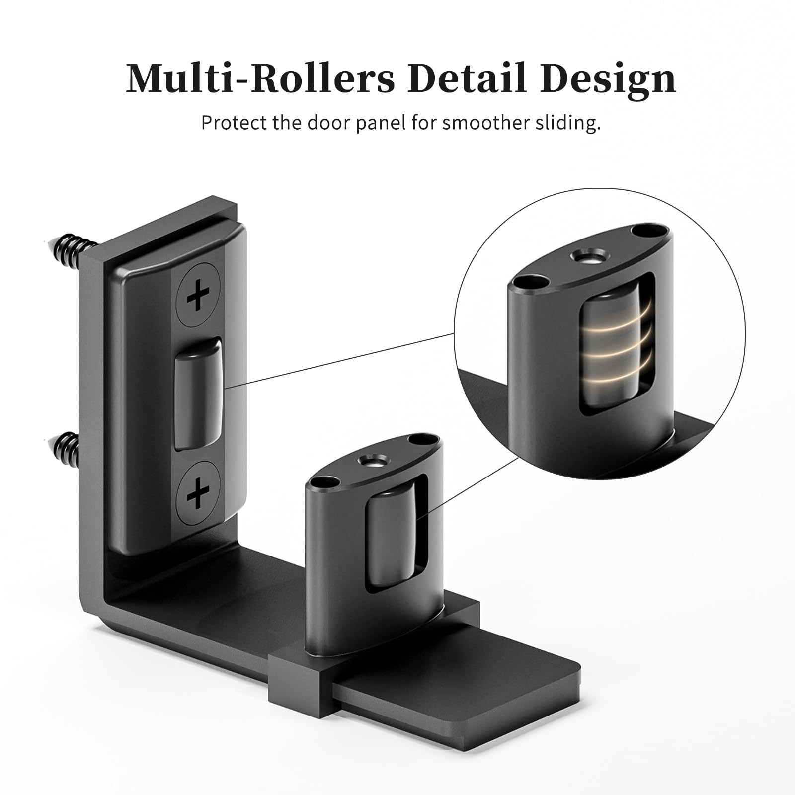 Sliding Barn Door Bottom Floor Guide, Adjustable U Shape Flexible Flush Desig…