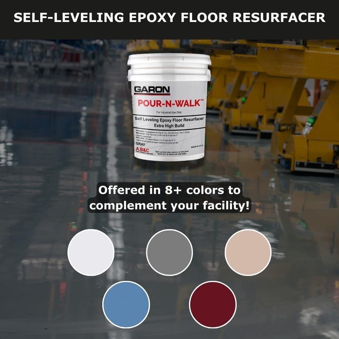 Garon Products POUR-N-WALK™ Self Leveling Epoxy Floor Coating 5 gal kit