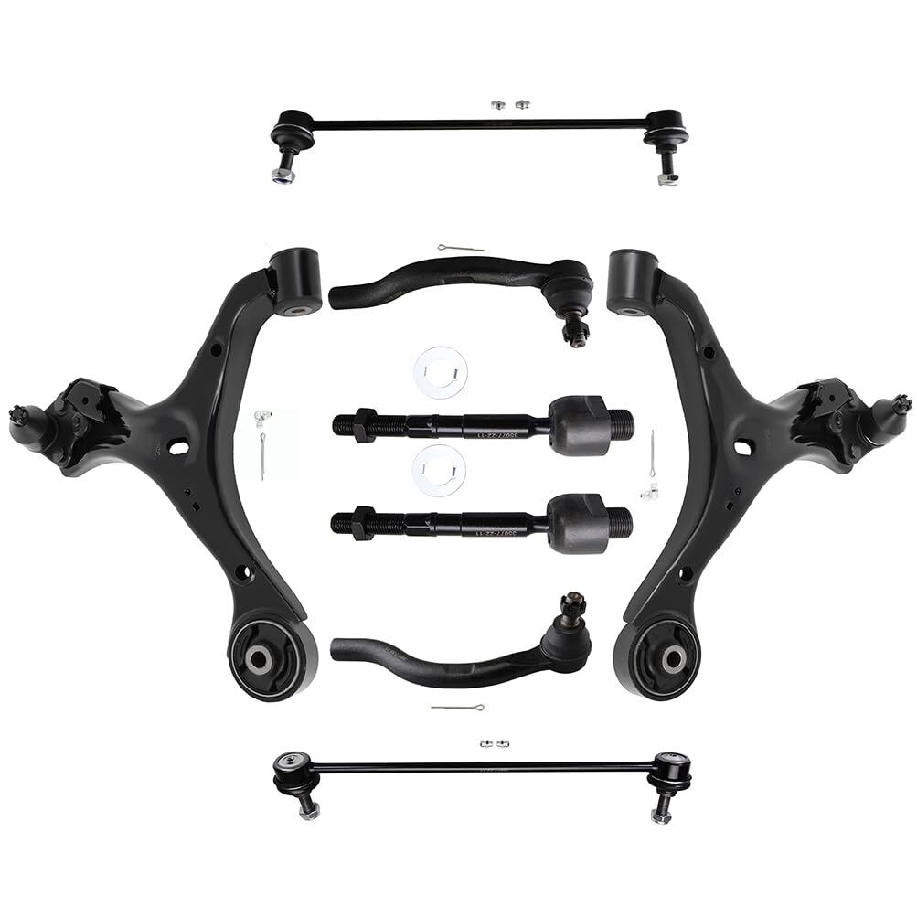 8-Piece Lwr Control Arm Ball Joint Tie Rod Ends Sway Bar Link Honda Civic 13-15