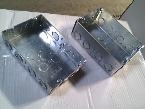 (1 pc) NEW Two 2 Gang Device Rough house Box 2-1/2″ Deep Concentric KO’s
