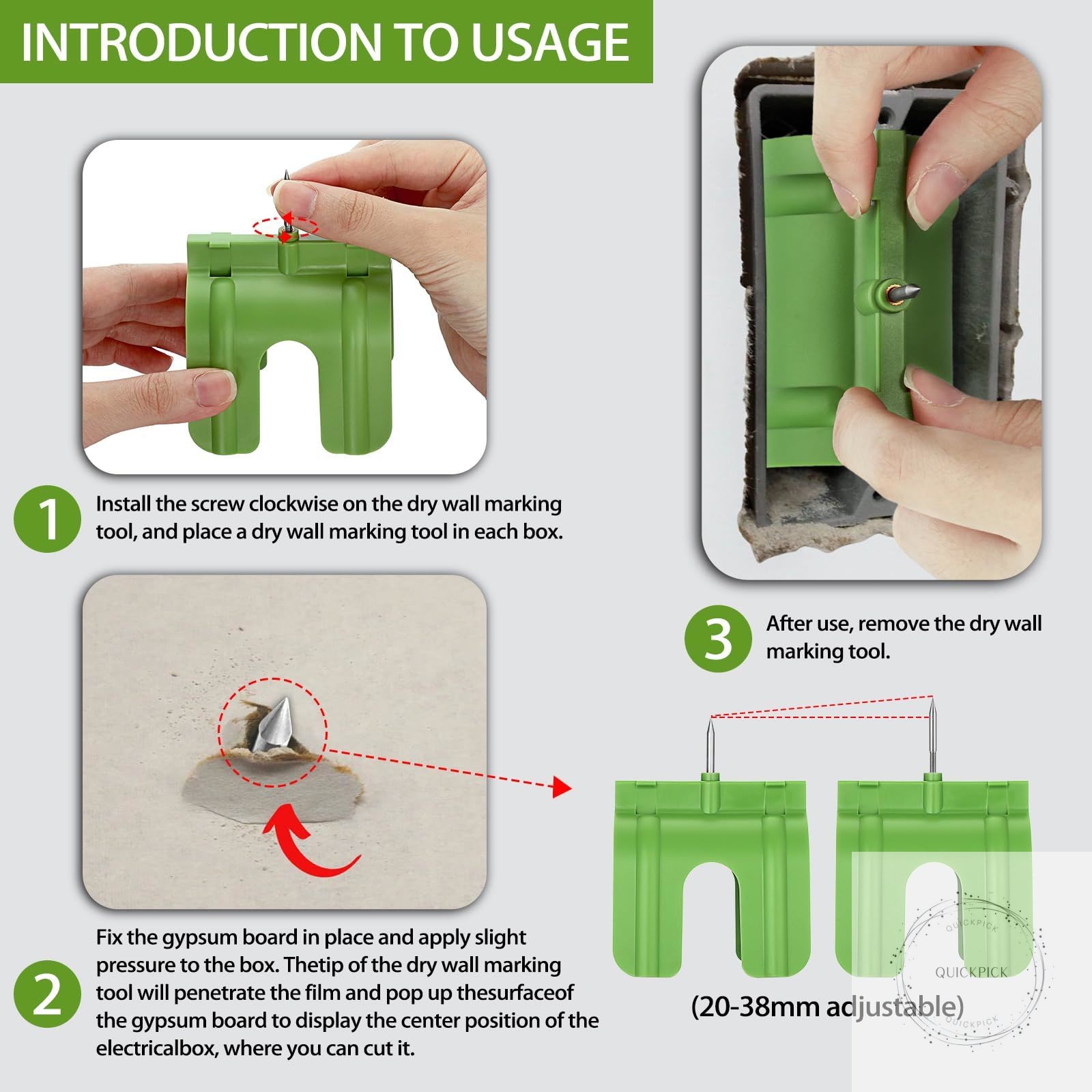 5 Pcs Outlet Marker for Drywall Installation Drywall Marking Tool for Electrical