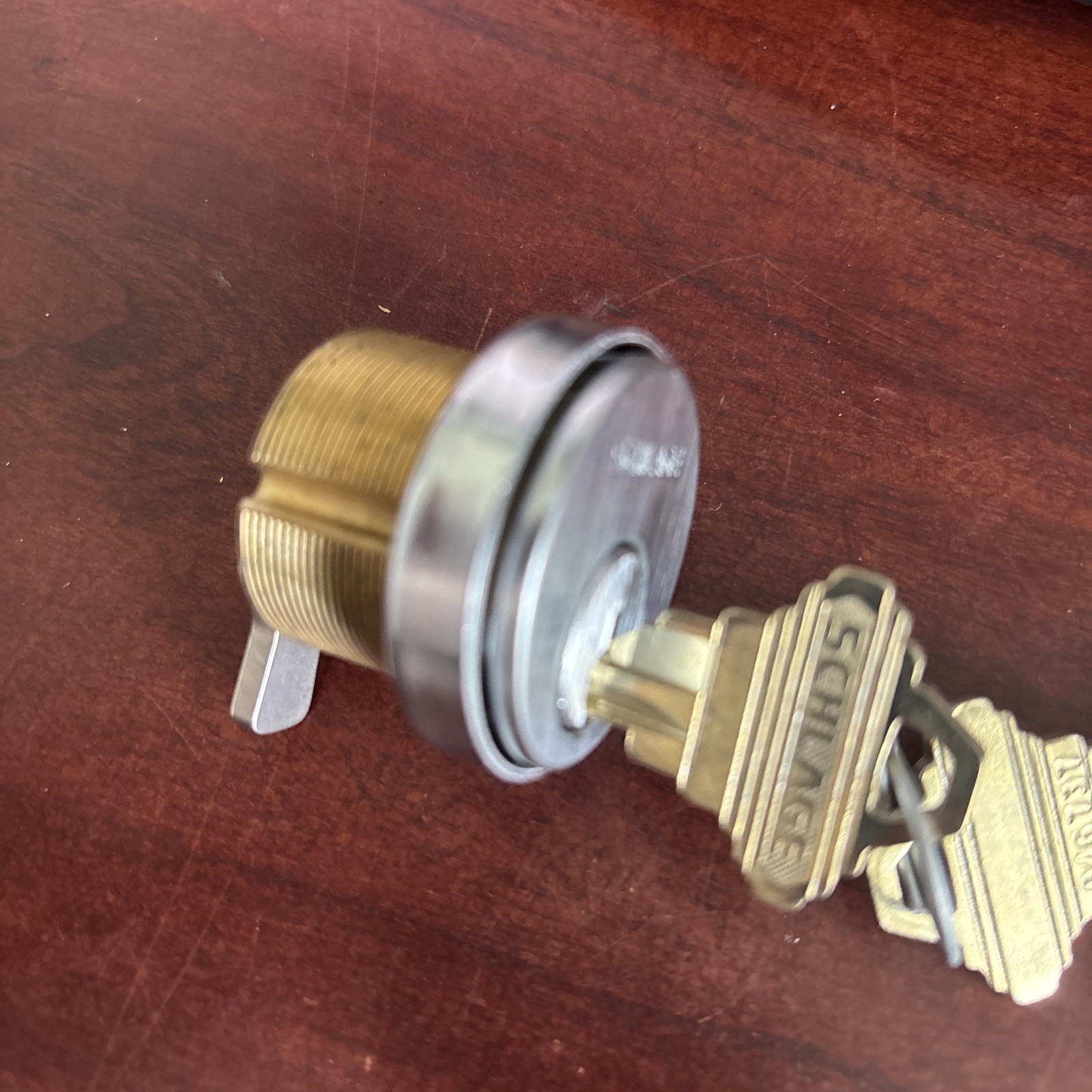 SCHLAGE Mortise Cylinder Straight Cam 20-001-626 XQ-11-947 DIM 118 S KD