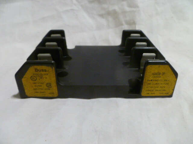 Bussman H60030-3P Fuse Holder 581-G, HRC-FUSE 21768, 60/75C WIRE, 30A-600V W215,