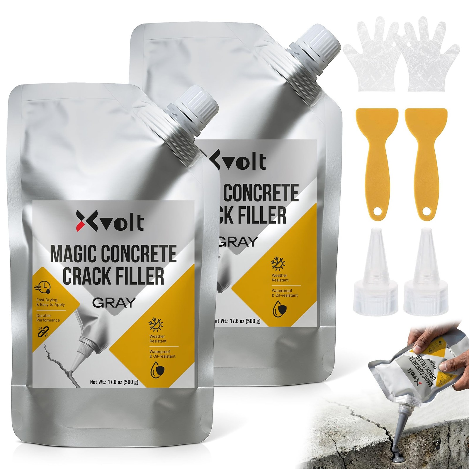 Concrete Crack Filler – Self-Leveling Sealant for Cement Concrete Hole Slab R…