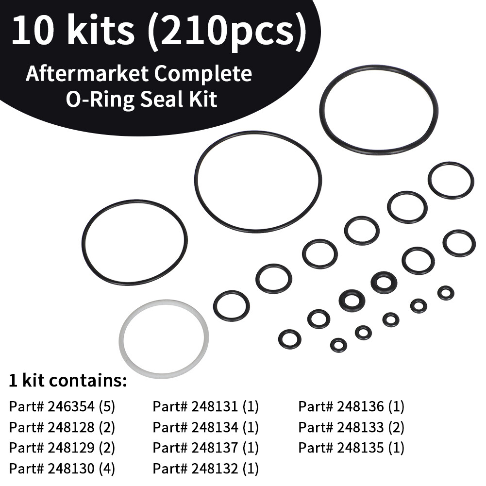 10Kits Complete O-Ring Seal Rebuild Kit 246355 For Graco Fusion AP Spray Orings