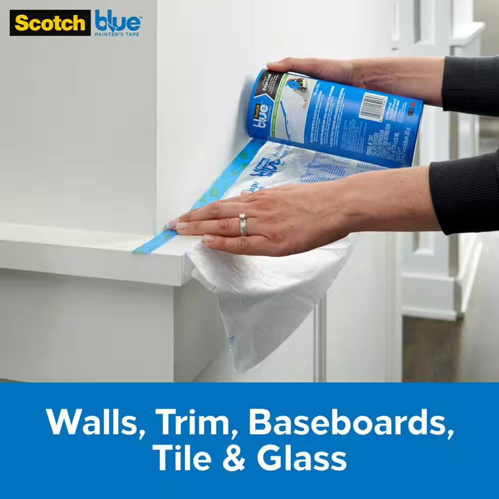 Scotchblue 4 Ft. X 90 Ft. Clear Pre-Taped Painter’S Plastic Sheeting