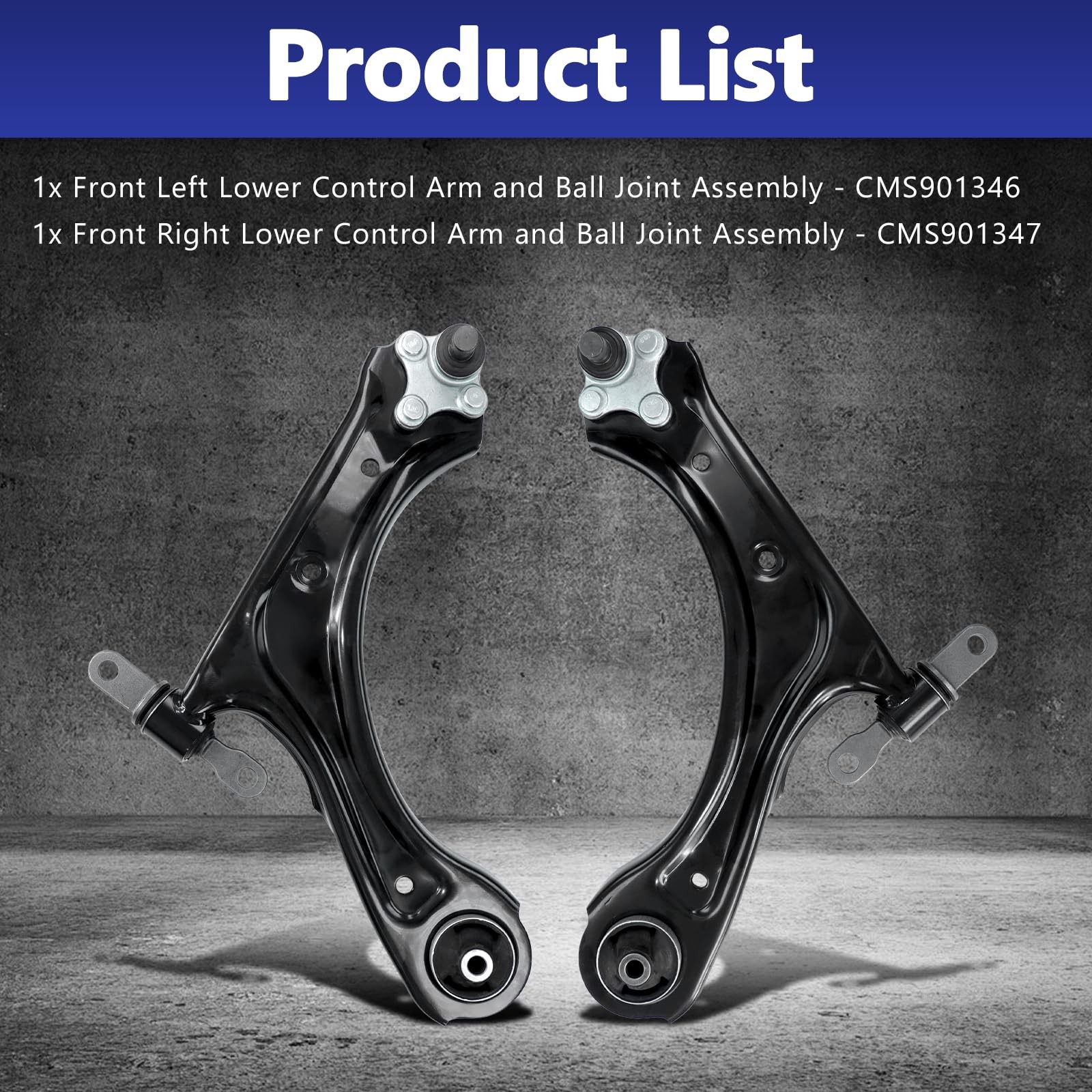 Control Arm Frt Lower w/ Ball Joint Hyundai Tucson 22-24 Kia Sportage 23-24 2Pcs