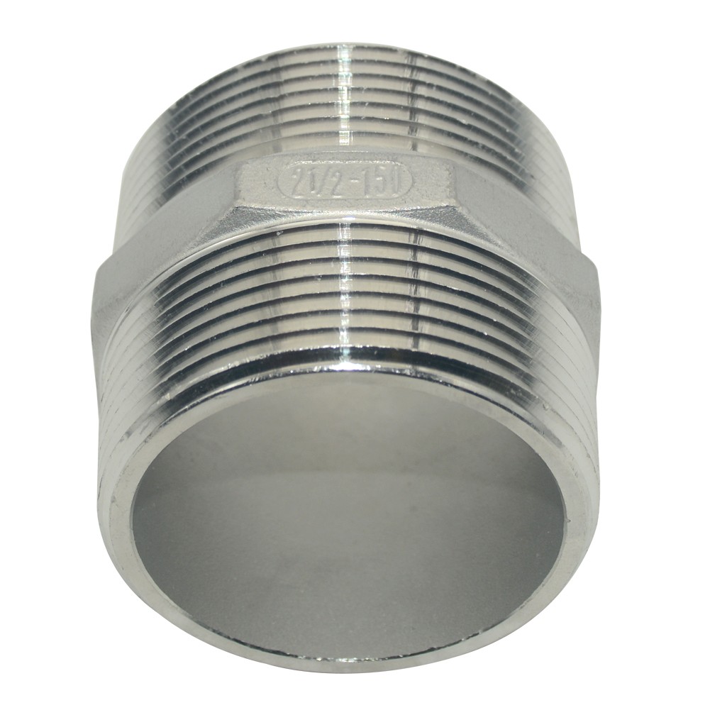 2-1/2″ 2.5 inch Male MM connectorPipe Fitting Hex Nipple NPT Stainless Steel 304