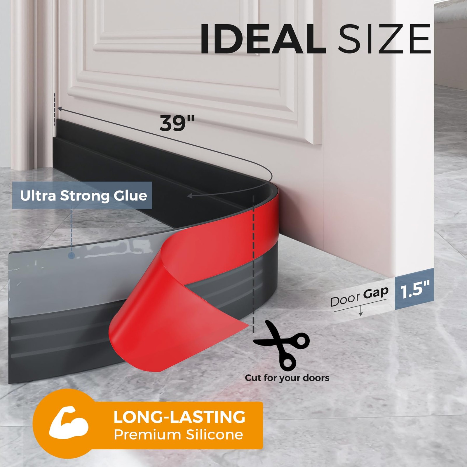 2 Pack Under Door Draft Stopper, Home Improvement, Weather Stripping Door Seal