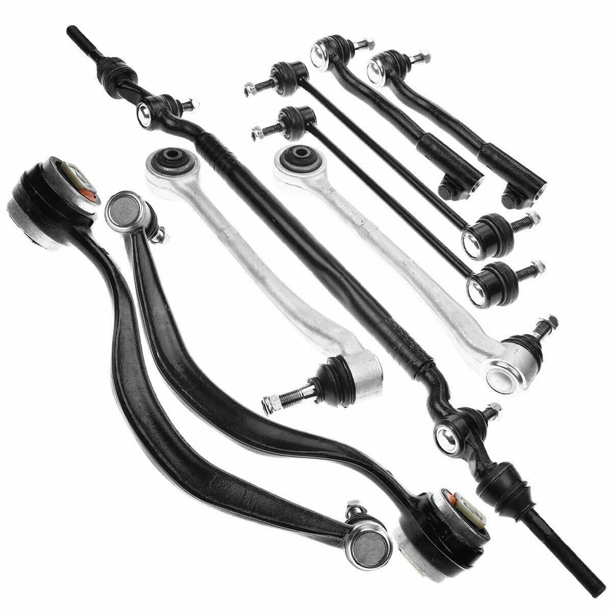 9pcs Front Outer Lower Center Tie Rod Suspension Kit BMW 750iL 5.4L 1995-2001