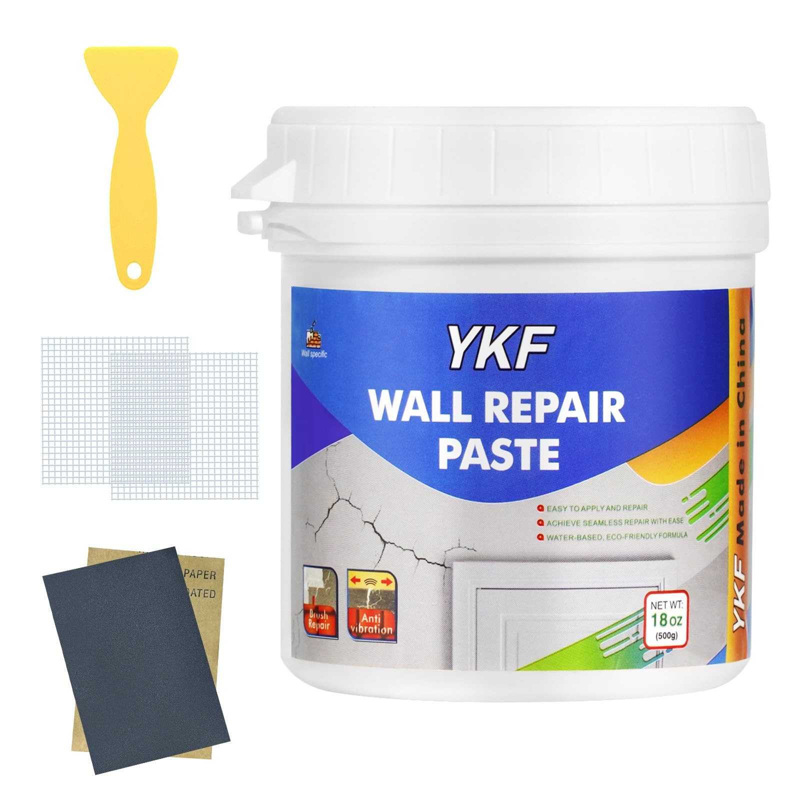 Drywall Patch Repair Kit, 18 Oz Spackle Wall Repair Paste with Scraper, Easy …