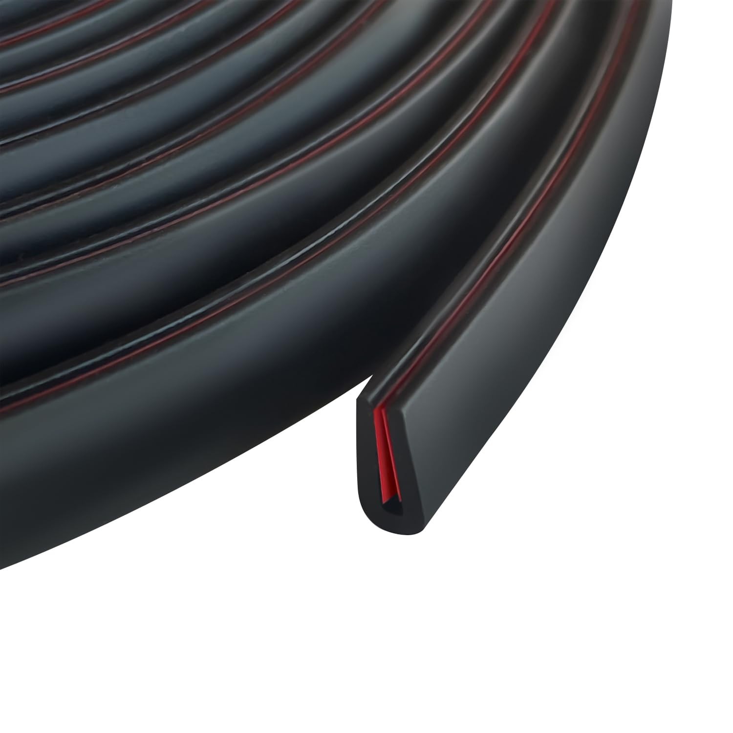 Edge Trim, 1/16″ Rubber Size1/16″(Fit 0~5/64″), L10′, Gloss Black