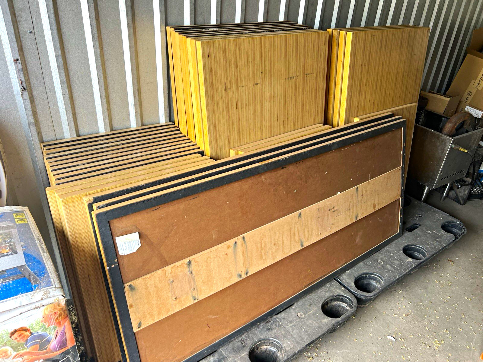 Used Commercial Table Tops with Bamboo Wood Finish