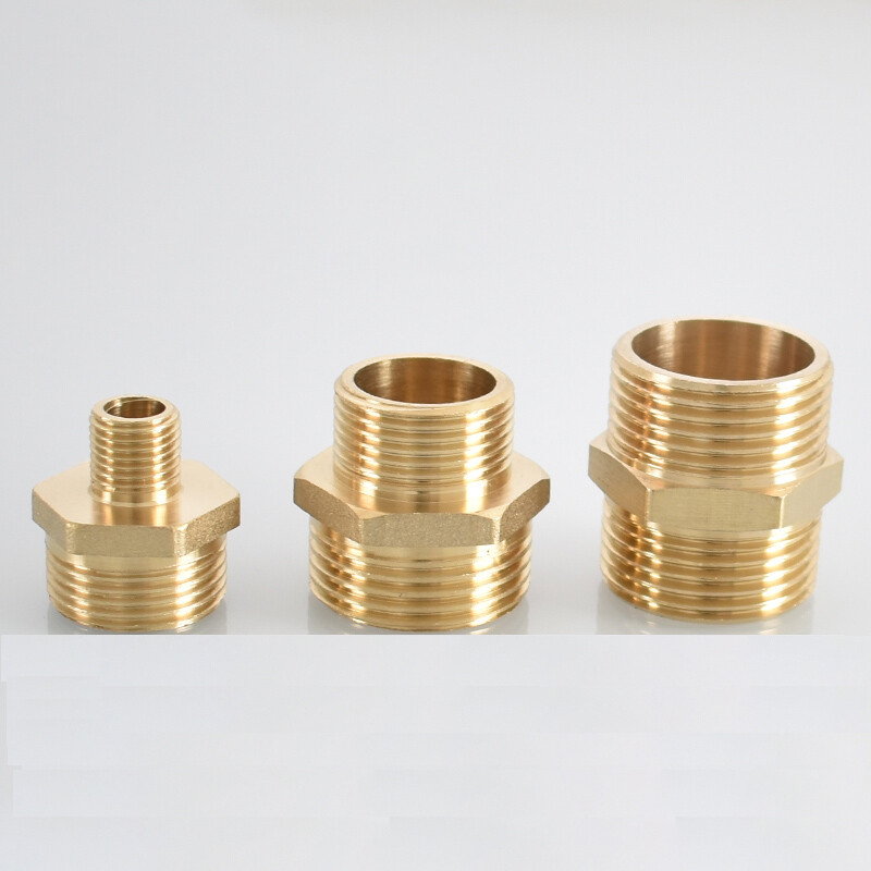Male to Male Equal Brass Nipple Adapter Brass Male Fittings 1/8″1/4″3/8″1/2″3/4″