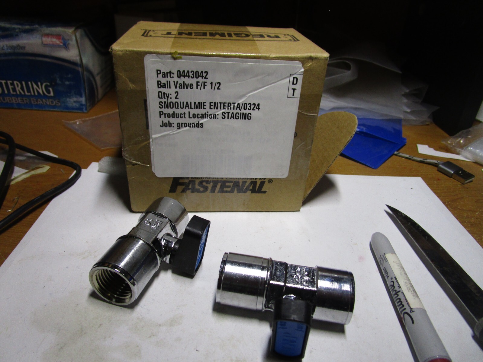 1/2″ Female NPTF Brass Mini Ball Valve QTY 2