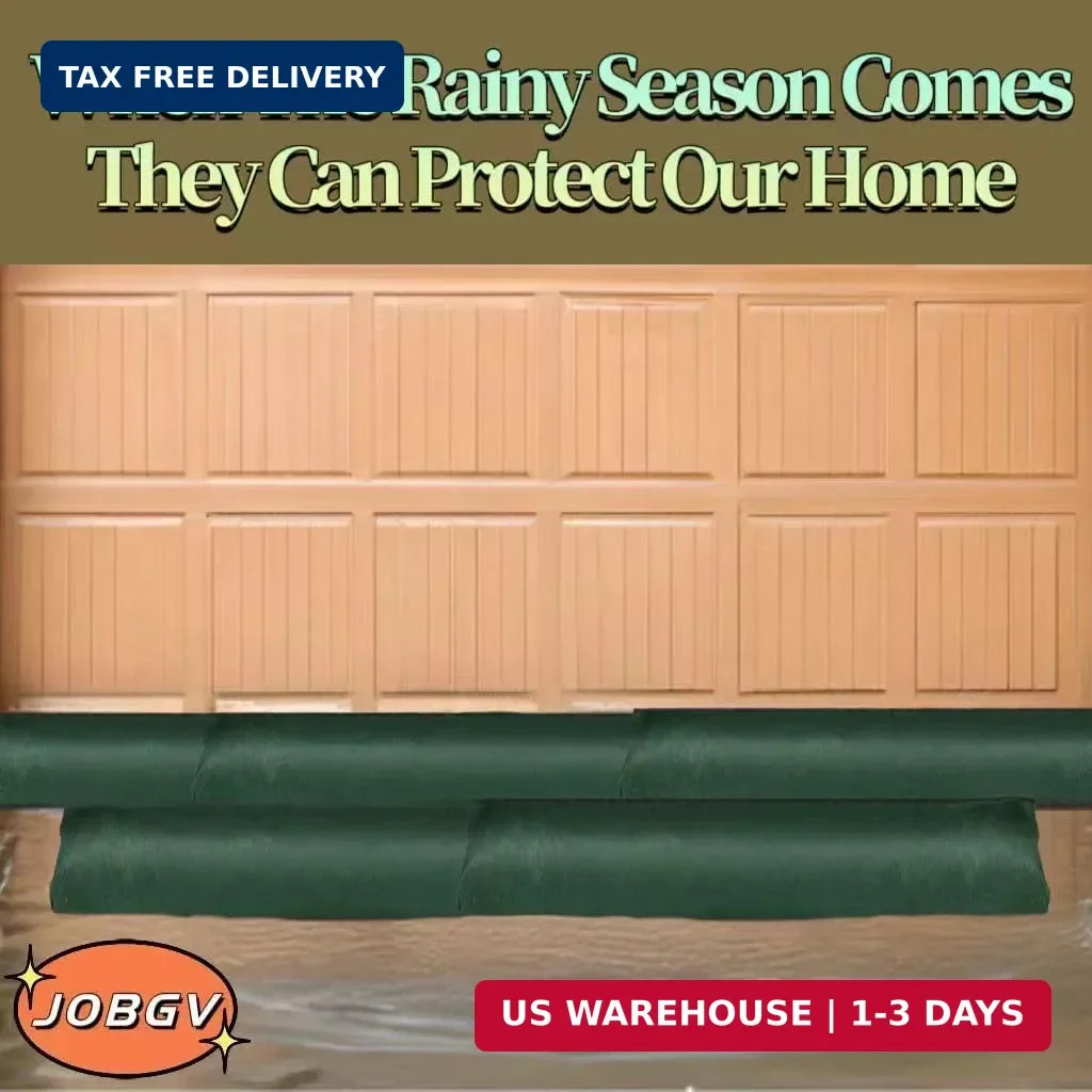 Water Barrier 5 ft x 6.5 inch Water Activated Flood Barriers, Sandless Sandbag f