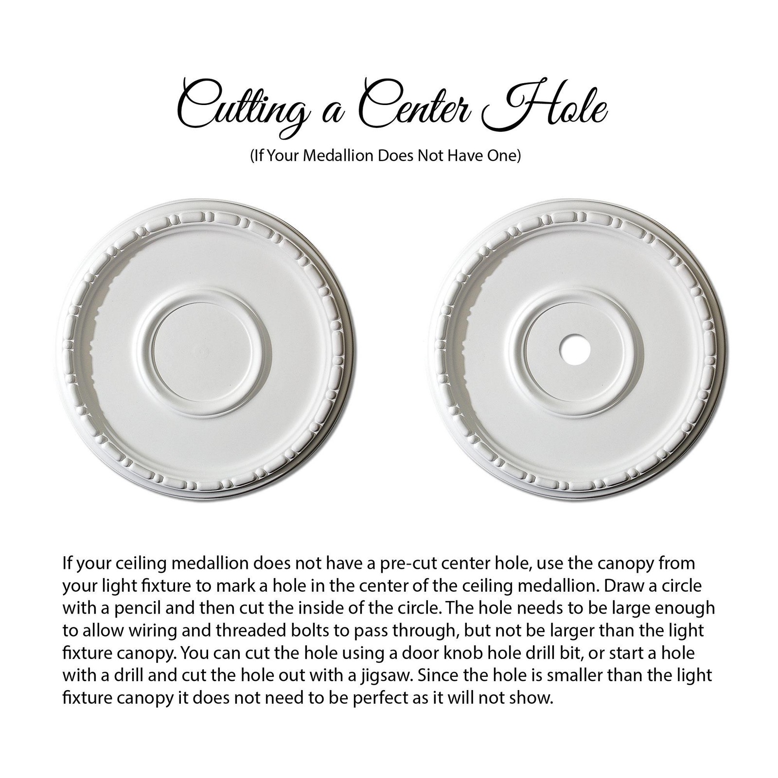 19 inch x 1-5/8 inch Leaf and Running Bead Polyurethane Ceiling Medallion