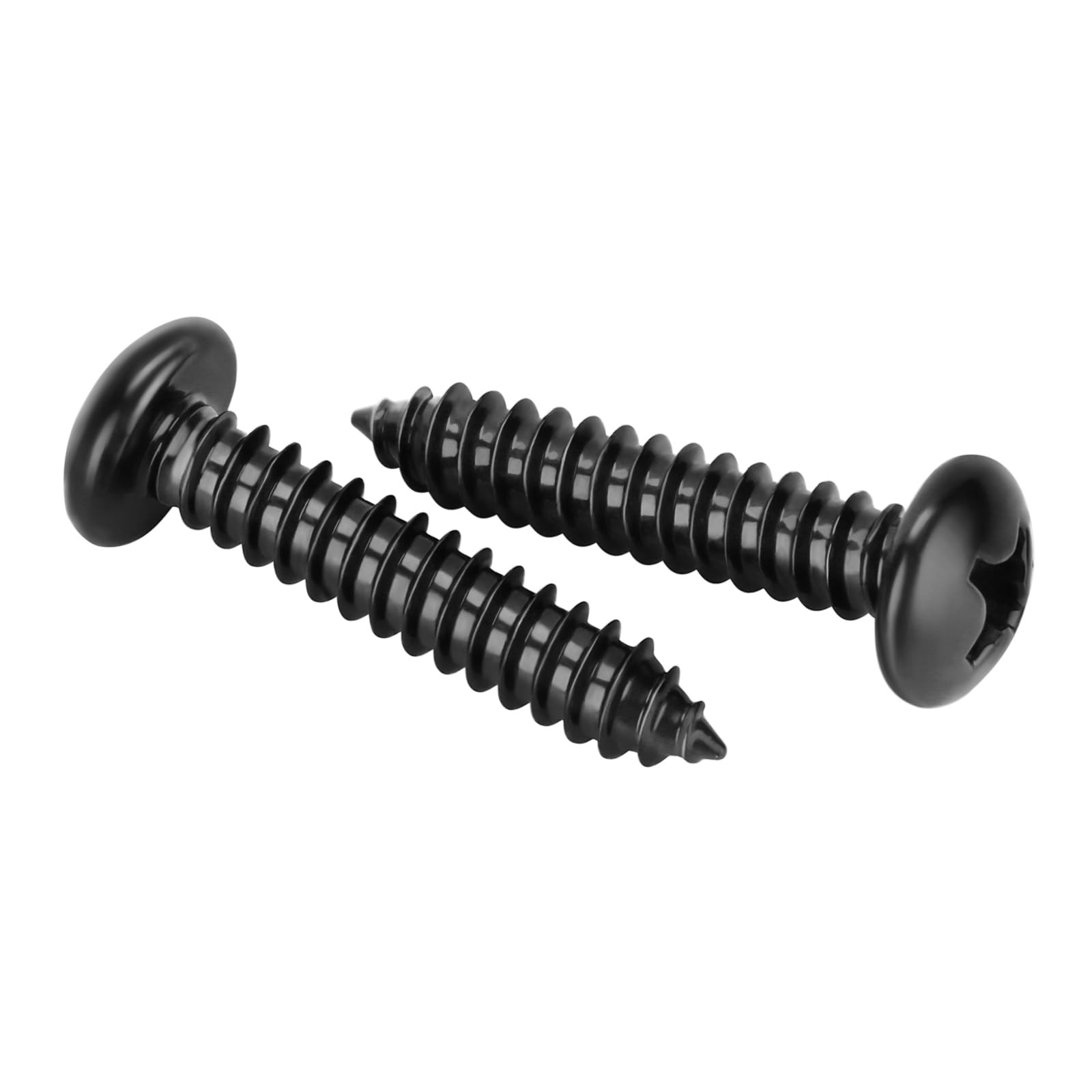 #6 x 1 Pan Head Self Tapping Screws Sheet Metal Wood Screws, Black Finish, Stain