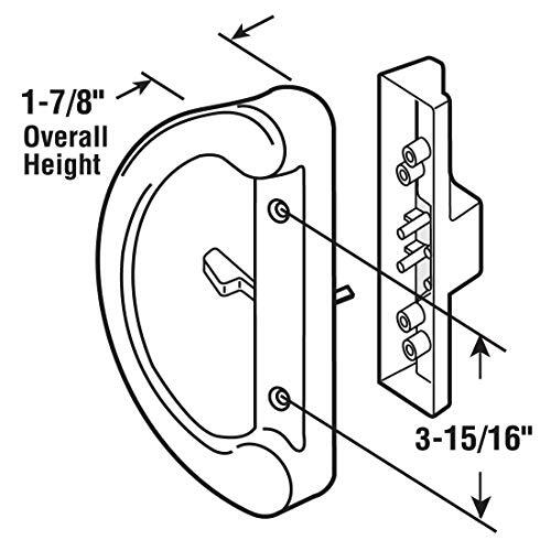Patio Sliding Glass Door Handle Set with 45° Mortise Lock Assorted Colors