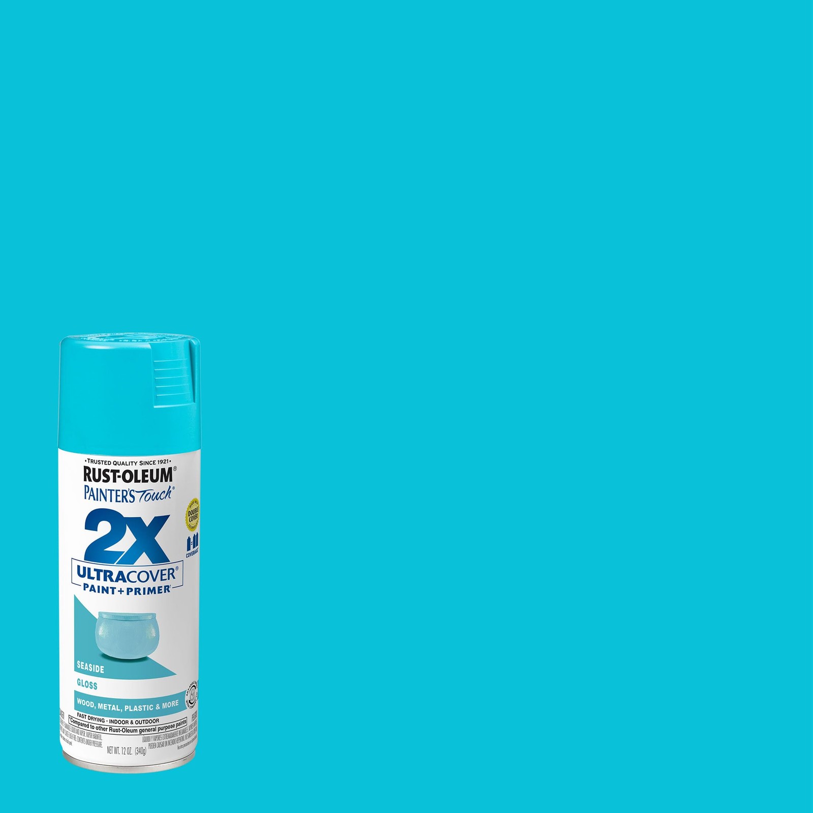 Rust-Oleum 267116 Painter’s Touch 2X 12 Ounce (Pack of 1), Gloss Seaside