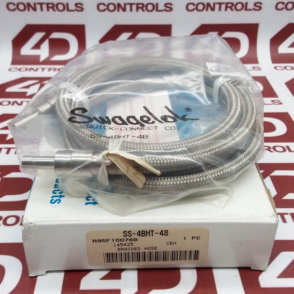 SS-4BHT-48 | Swagelok | PTFE-Lined Braided Hose, 1/4″, 50″, SS Braid, Opened