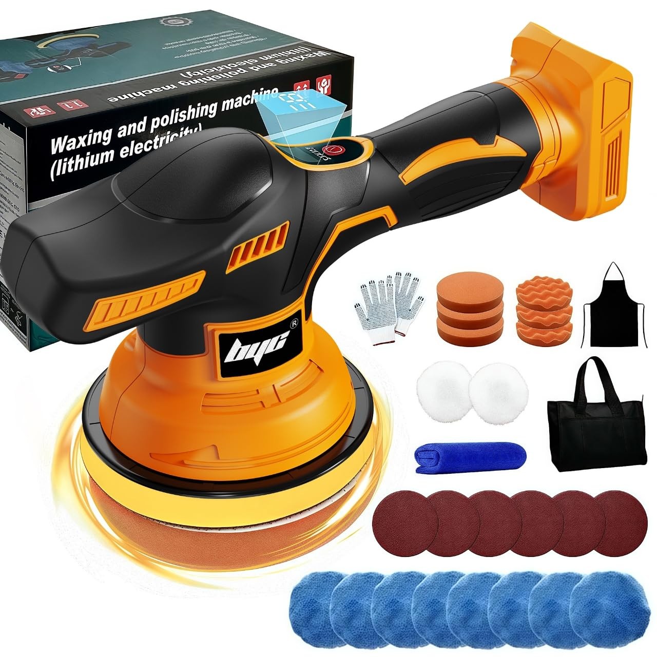 Cordless Car Buffer Polisher for Dewalt 20V Battery, 6 Inch Portable Orbital …