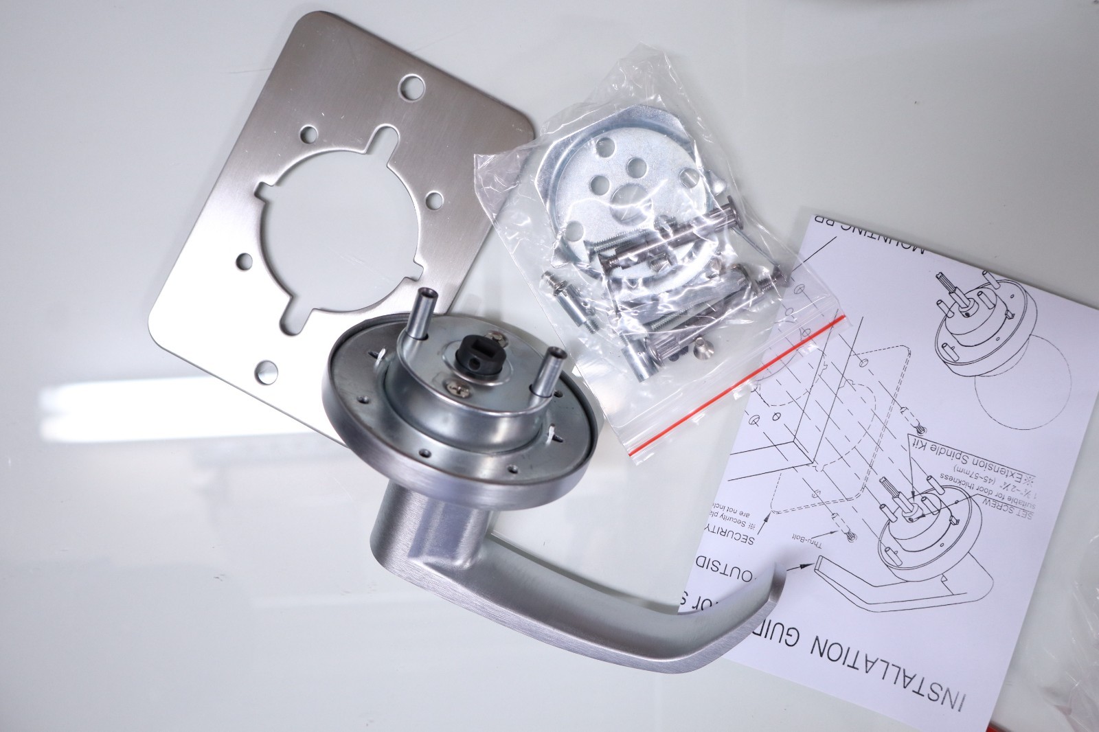 TELL CTL875 Passage Lever Trim f Exit Devices-US26D Satin ex1000006