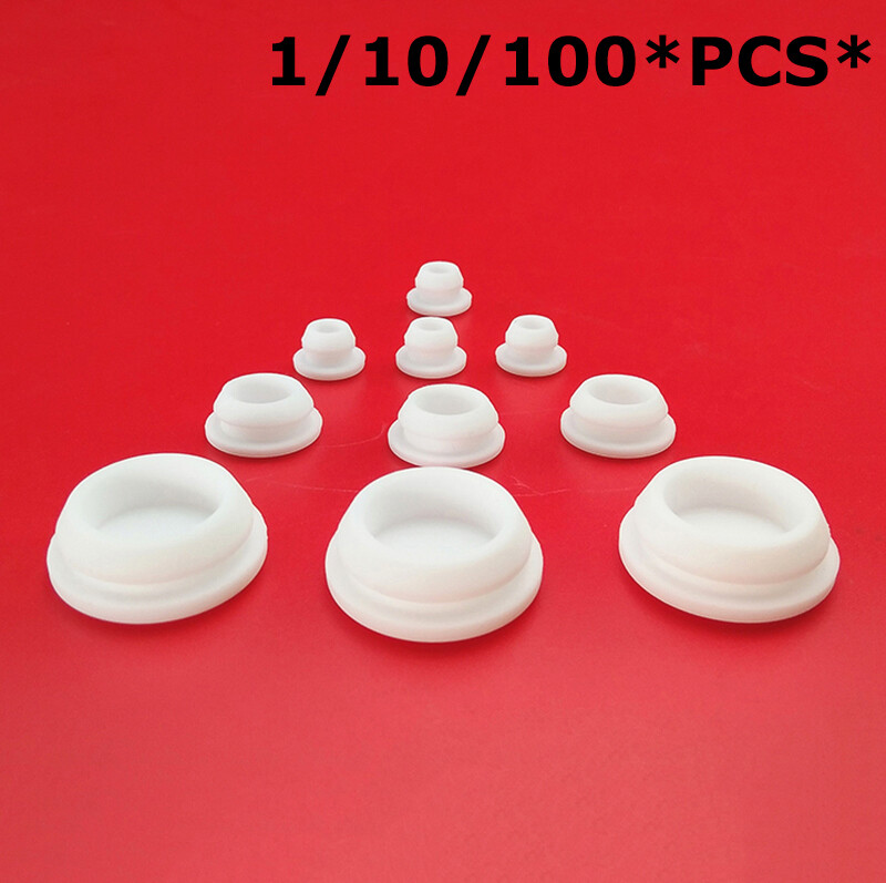 White Snap-on Silicone Plugs Blanking End Cap Pipe Tube Insert Bung 2.5mm-50.6mm