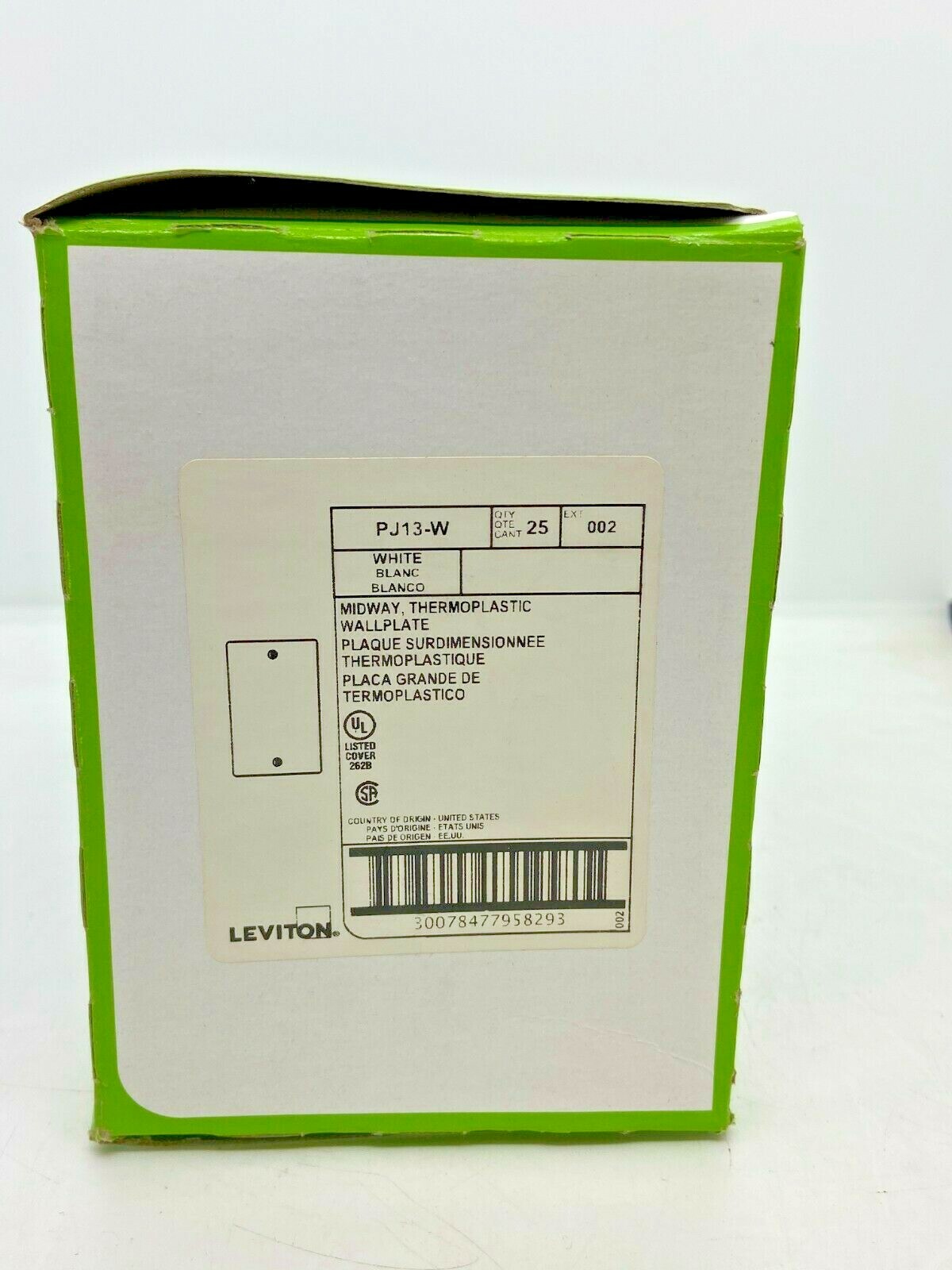 LOT OF 25 Leviton No Device Blank Wall Plate Midway Thermoplastic FREE SHIP a